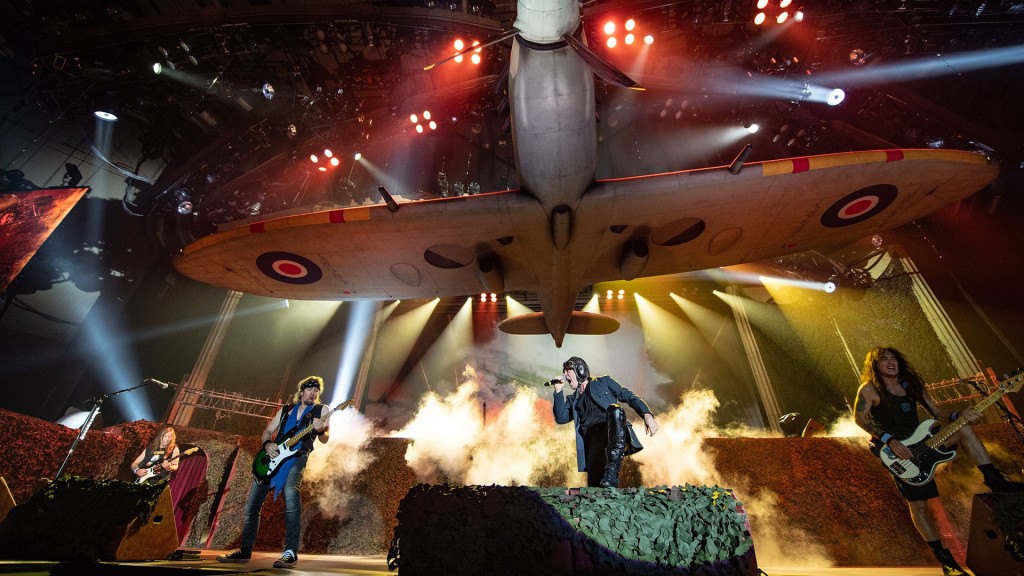 Iron Maiden on stage during the Legacy Of The Beast Tour in Tallinn Estonia