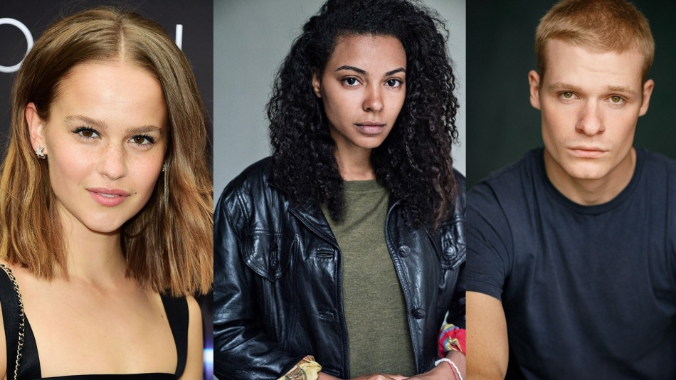 The cast of SkyTV mystery thriller The Rising Clara Rugaard Nenda Neururer and Solly McLeod