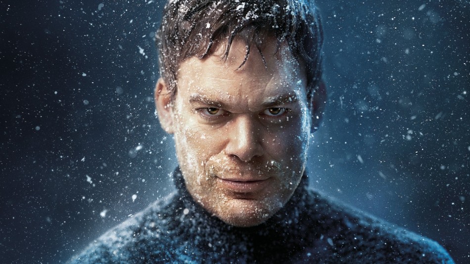 Michael C Hall stares through a snow storm for Dexter New Blood