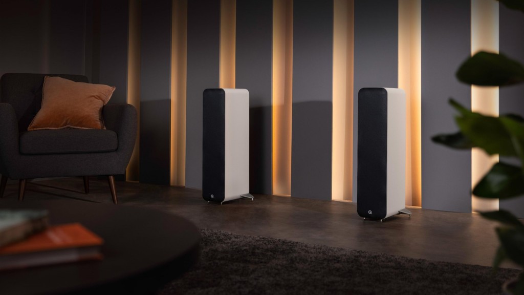 Q Acoustics M40 Micro Towers in living room