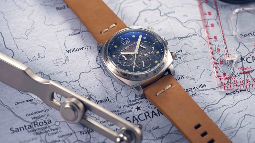 Spinnaker SP5068 chronograph on a map